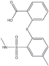 2-({4-methyl-2-[(methylamino)sulfonyl]phenyl}thio)benzoic acid Struktur