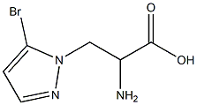 2-amino-3-(5-bromo-1H-pyrazol-1-yl)propanoic acid Struktur