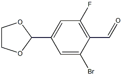 2-bromo-4-(1,3-dioxolan-2-yl)-6-fluorobenzaldehyde Struktur