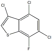 3,4,6-trichloro-7-fluorobenzo[b]thiophene Struktur