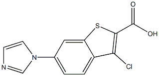 3-chloro-6-(1H-imidazol-1-yl)benzo[b]thiophene-2-carboxylic acid Struktur