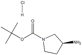 (S)-tert-butyl 3-aminopyrrolidine-1-carboxylate hydrochloride Struktur