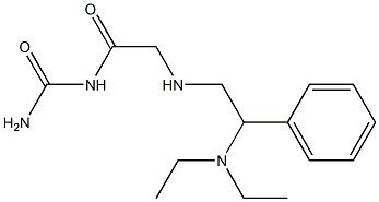 (2-{[2-(diethylamino)-2-phenylethyl]amino}acetyl)urea Struktur