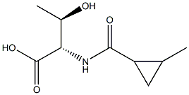 (2S,3R)-3-hydroxy-2-{[(2-methylcyclopropyl)carbonyl]amino}butanoic acid Struktur