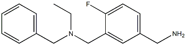 (3-{[benzyl(ethyl)amino]methyl}-4-fluorophenyl)methanamine Struktur