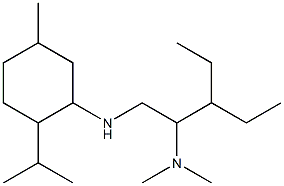 (3-ethyl-1-{[5-methyl-2-(propan-2-yl)cyclohexyl]amino}pentan-2-yl)dimethylamine Struktur