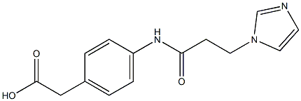 (4-{[3-(1H-imidazol-1-yl)propanoyl]amino}phenyl)acetic acid Struktur