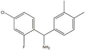 (4-chloro-2-fluorophenyl)(3,4-dimethylphenyl)methanamine Struktur