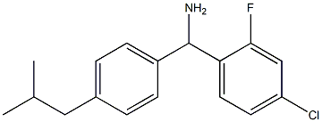 (4-chloro-2-fluorophenyl)[4-(2-methylpropyl)phenyl]methanamine Struktur