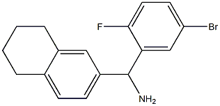 (5-bromo-2-fluorophenyl)(5,6,7,8-tetrahydronaphthalen-2-yl)methanamine Struktur