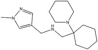 [(1-methyl-1H-pyrazol-4-yl)methyl]({[1-(piperidin-1-yl)cyclohexyl]methyl})amine Struktur