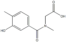 [(3-hydroxy-4-methylbenzoyl)(methyl)amino]acetic acid Struktur