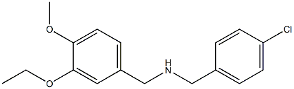 [(4-chlorophenyl)methyl][(3-ethoxy-4-methoxyphenyl)methyl]amine Struktur