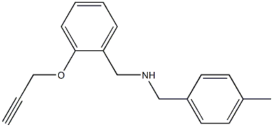 [(4-methylphenyl)methyl]({[2-(prop-2-yn-1-yloxy)phenyl]methyl})amine Struktur