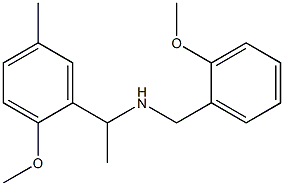 [1-(2-methoxy-5-methylphenyl)ethyl][(2-methoxyphenyl)methyl]amine Struktur