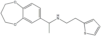 [1-(3,4-dihydro-2H-1,5-benzodioxepin-7-yl)ethyl][2-(thiophen-2-yl)ethyl]amine Struktur