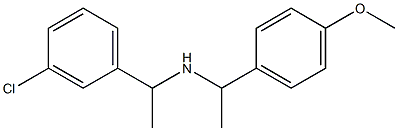 [1-(3-chlorophenyl)ethyl][1-(4-methoxyphenyl)ethyl]amine Struktur