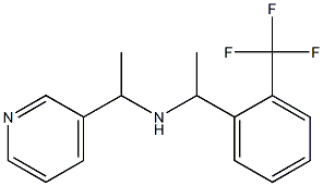 [1-(pyridin-3-yl)ethyl]({1-[2-(trifluoromethyl)phenyl]ethyl})amine Struktur