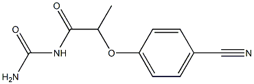 [2-(4-cyanophenoxy)propanoyl]urea Struktur