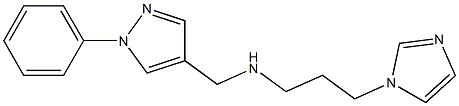 [3-(1H-imidazol-1-yl)propyl][(1-phenyl-1H-pyrazol-4-yl)methyl]amine Struktur