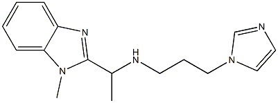 [3-(1H-imidazol-1-yl)propyl][1-(1-methyl-1H-1,3-benzodiazol-2-yl)ethyl]amine Struktur