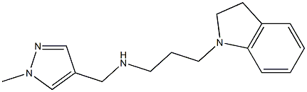 [3-(2,3-dihydro-1H-indol-1-yl)propyl][(1-methyl-1H-pyrazol-4-yl)methyl]amine Struktur