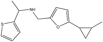 {[5-(2-methylcyclopropyl)furan-2-yl]methyl}[1-(thiophen-2-yl)ethyl]amine Struktur