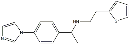 {1-[4-(1H-imidazol-1-yl)phenyl]ethyl}[2-(thiophen-2-yl)ethyl]amine Struktur