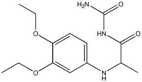 {2-[(3,4-diethoxyphenyl)amino]propanoyl}urea Struktur