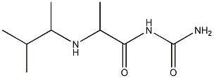 {2-[(3-methylbutan-2-yl)amino]propanoyl}urea Struktur