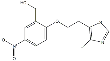 {2-[2-(4-methyl-1,3-thiazol-5-yl)ethoxy]-5-nitrophenyl}methanol Struktur