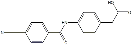 {4-[(4-cyanobenzoyl)amino]phenyl}acetic acid Struktur