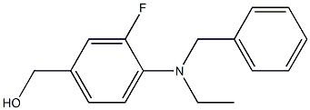 {4-[benzyl(ethyl)amino]-3-fluorophenyl}methanol Struktur