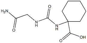 1-({[(2-amino-2-oxoethyl)amino]carbonyl}amino)cyclohexanecarboxylic acid Struktur