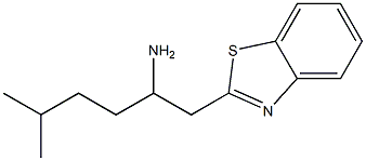 1-(1,3-benzothiazol-2-yl)-5-methylhexan-2-amine Struktur