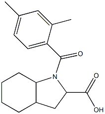 1-(2,4-dimethylbenzoyl)octahydro-1H-indole-2-carboxylic acid Struktur