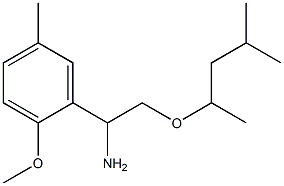 1-(2-methoxy-5-methylphenyl)-2-[(4-methylpentan-2-yl)oxy]ethan-1-amine Struktur