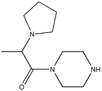 1-(2-pyrrolidin-1-ylpropanoyl)piperazine Struktur