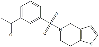 1-(3-{4H,5H,6H,7H-thieno[3,2-c]pyridine-5-sulfonyl}phenyl)ethan-1-one Struktur