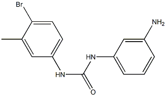 1-(3-aminophenyl)-3-(4-bromo-3-methylphenyl)urea Struktur