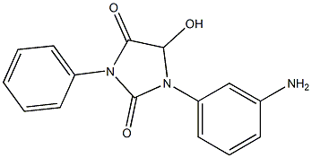 1-(3-aminophenyl)-5-hydroxy-3-phenylimidazolidine-2,4-dione Struktur