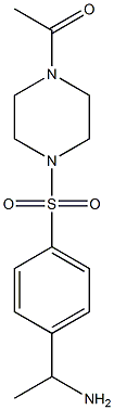 1-(4-{[4-(1-aminoethyl)benzene]sulfonyl}piperazin-1-yl)ethan-1-one Struktur