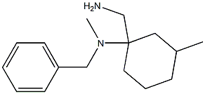 1-(aminomethyl)-N-benzyl-N,3-dimethylcyclohexan-1-amine Struktur