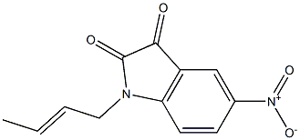 1-(but-2-en-1-yl)-5-nitro-2,3-dihydro-1H-indole-2,3-dione Struktur