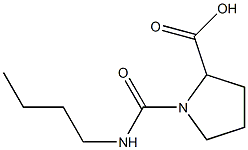 1-(butylcarbamoyl)pyrrolidine-2-carboxylic acid Struktur