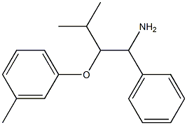 1-[(1-amino-3-methyl-1-phenylbutan-2-yl)oxy]-3-methylbenzene Struktur