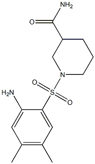 1-[(2-amino-4,5-dimethylbenzene)sulfonyl]piperidine-3-carboxamide Struktur