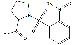 1-[(2-nitrobenzene)sulfonyl]pyrrolidine-2-carboxylic acid Struktur