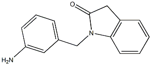 1-[(3-aminophenyl)methyl]-2,3-dihydro-1H-indol-2-one Struktur