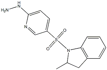 1-[(6-hydrazinylpyridine-3-)sulfonyl]-2-methyl-2,3-dihydro-1H-indole Struktur